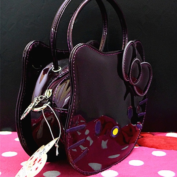 Sanrio Hello Kitty Women's Handbag Patent Purple - Picture 8 of 9